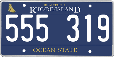 RI license plate 555319