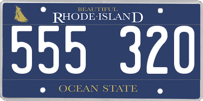 RI license plate 555320