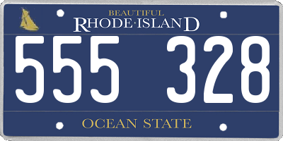 RI license plate 555328