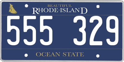RI license plate 555329