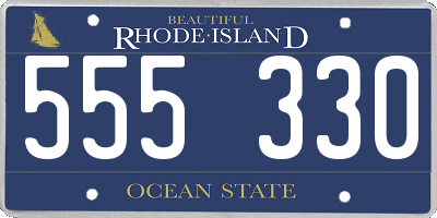RI license plate 555330