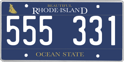RI license plate 555331