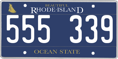 RI license plate 555339