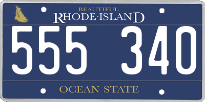 RI license plate 555340
