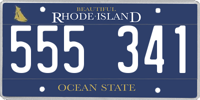 RI license plate 555341