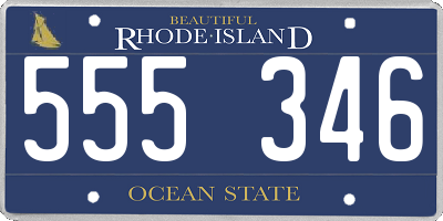 RI license plate 555346
