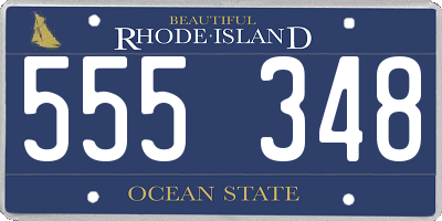 RI license plate 555348