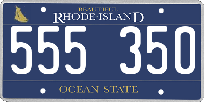 RI license plate 555350