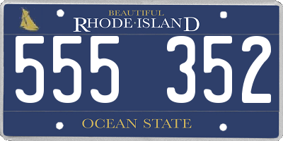 RI license plate 555352