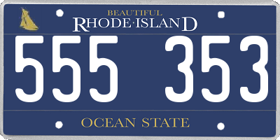 RI license plate 555353