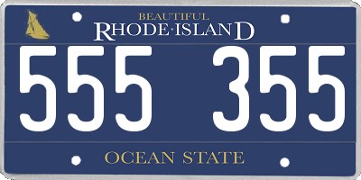 RI license plate 555355