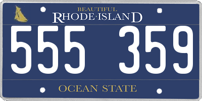 RI license plate 555359