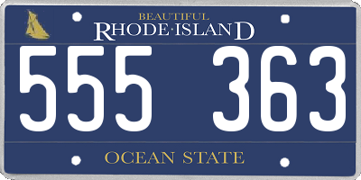 RI license plate 555363