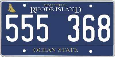 RI license plate 555368