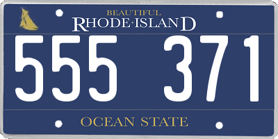 RI license plate 555371