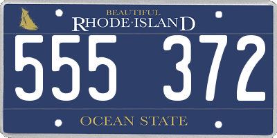 RI license plate 555372