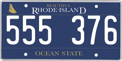 RI license plate 555376