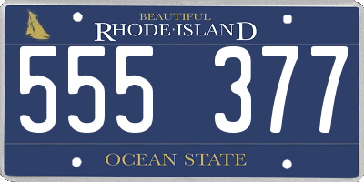 RI license plate 555377