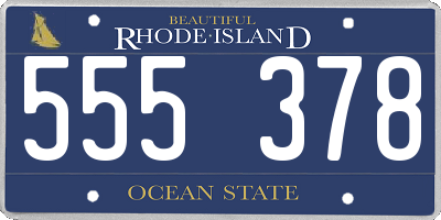 RI license plate 555378
