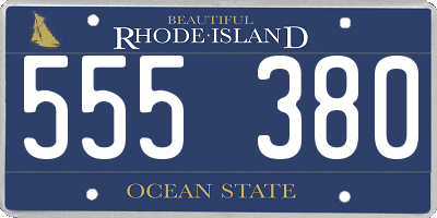 RI license plate 555380