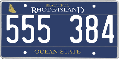 RI license plate 555384