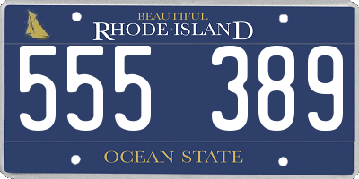 RI license plate 555389