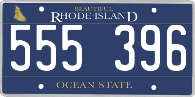 RI license plate 555396