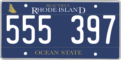 RI license plate 555397