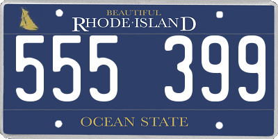 RI license plate 555399