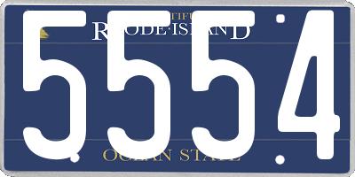 RI license plate 5554