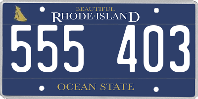 RI license plate 555403