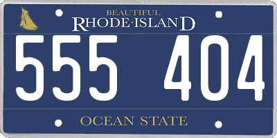 RI license plate 555404