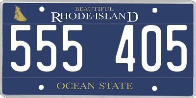 RI license plate 555405
