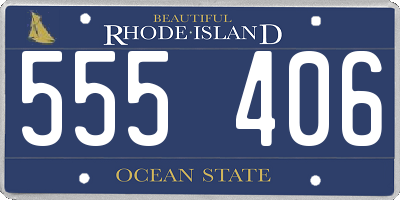 RI license plate 555406