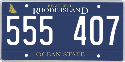 RI license plate 555407