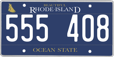 RI license plate 555408