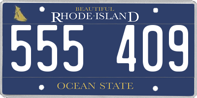 RI license plate 555409