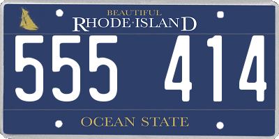 RI license plate 555414