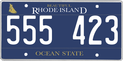 RI license plate 555423