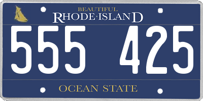 RI license plate 555425
