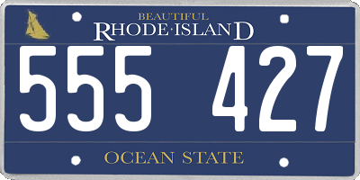 RI license plate 555427