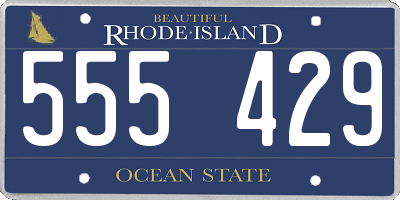 RI license plate 555429