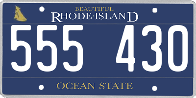 RI license plate 555430