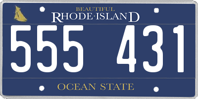 RI license plate 555431
