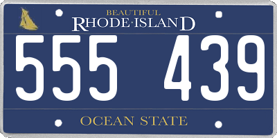 RI license plate 555439