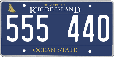 RI license plate 555440