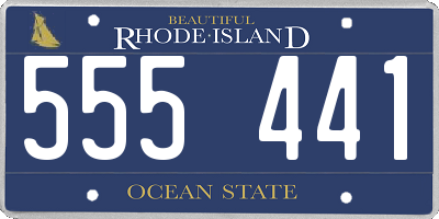 RI license plate 555441