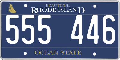 RI license plate 555446