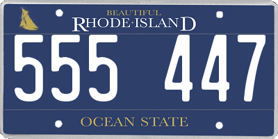 RI license plate 555447