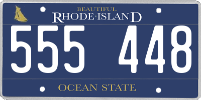 RI license plate 555448